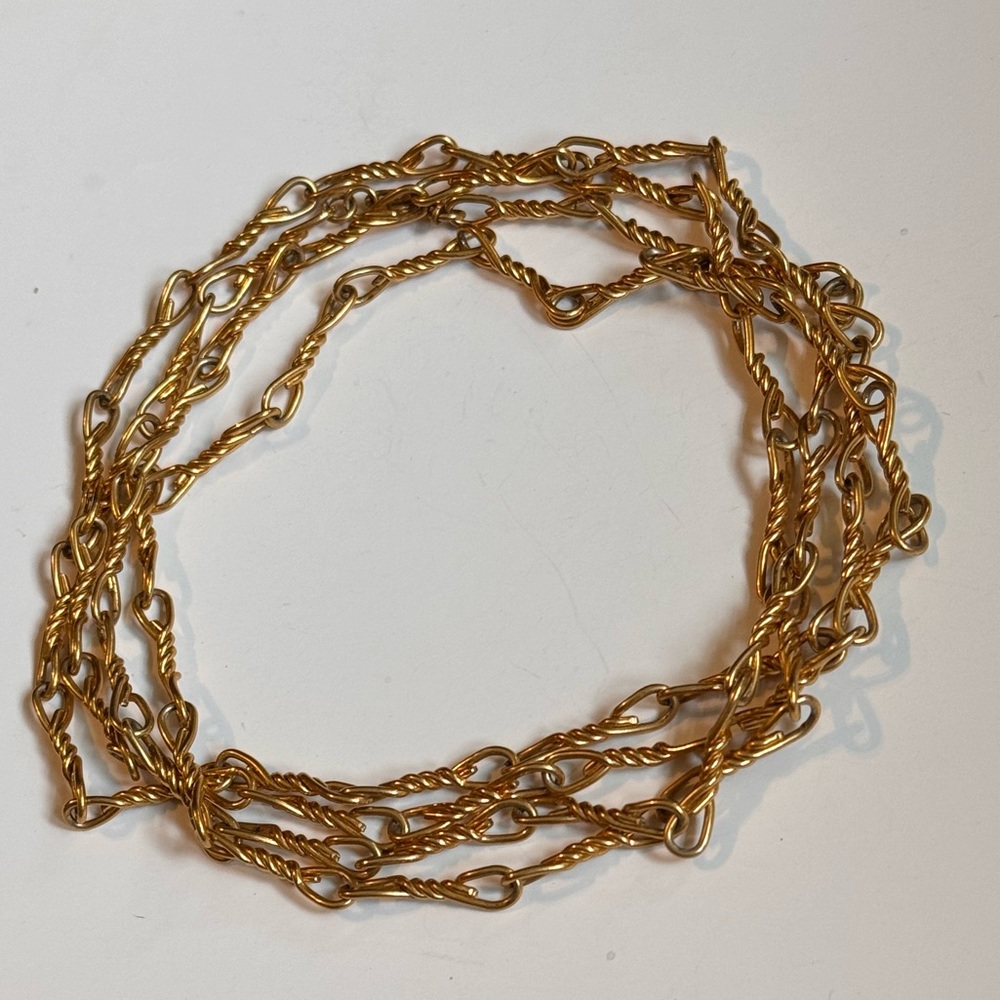 Monet vintage Twisted Linked Super Long 54" Chain